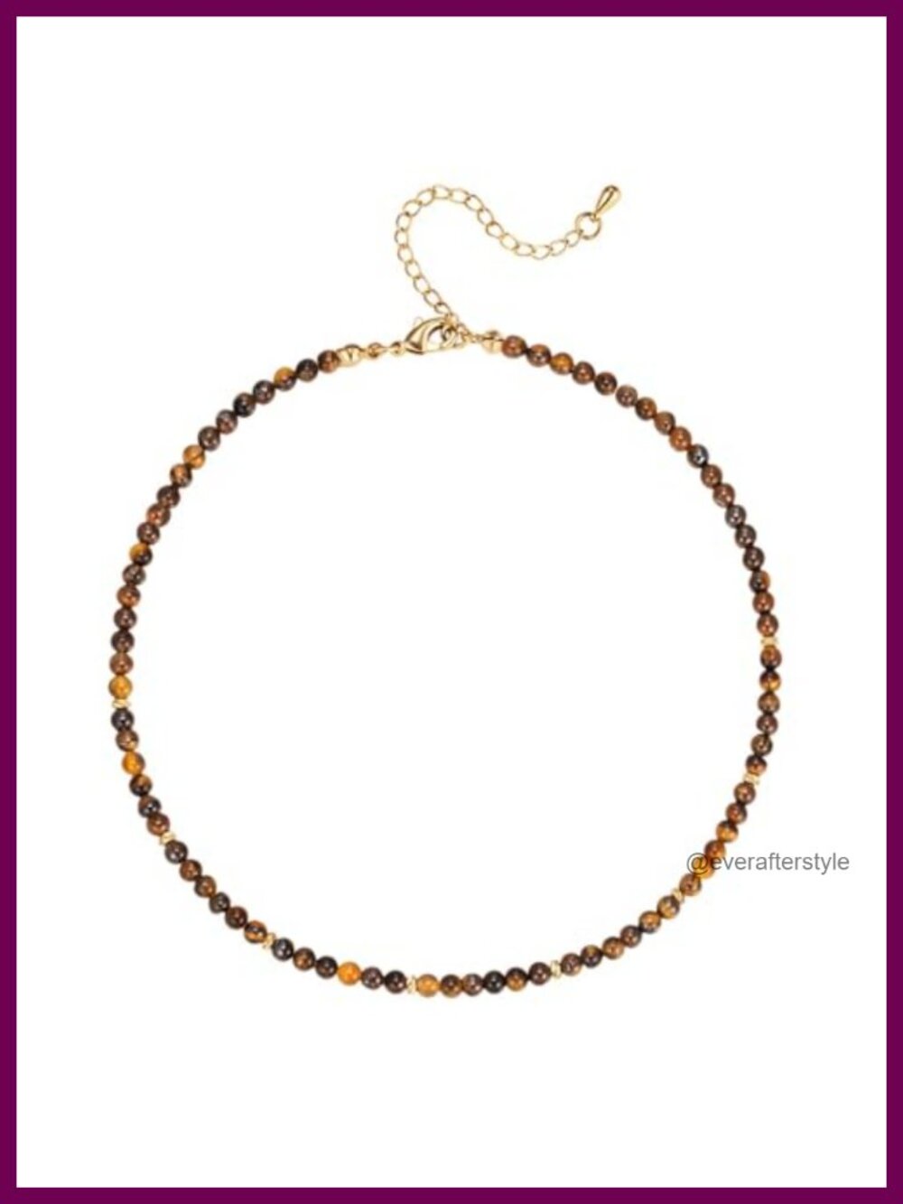 Boho Tiger Eye Beaded Choker Necklace for Women
